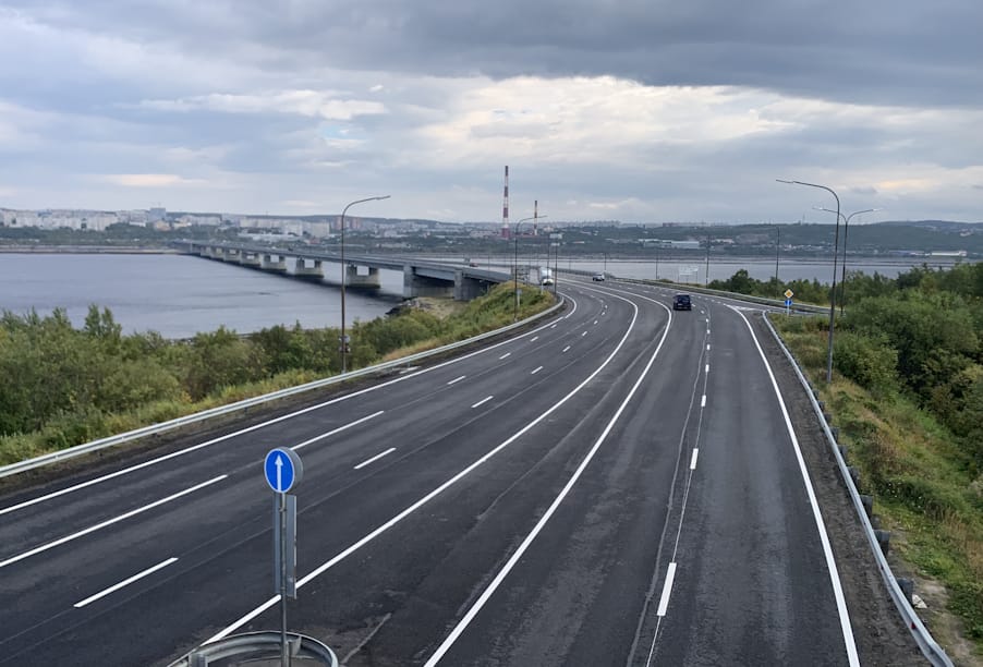 Мурманская область: на левом берегу Кольского залива завершен ремонт путепровода и транспортной развязки